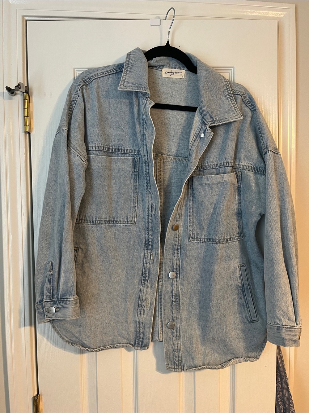 Light Wash Denim Shacket